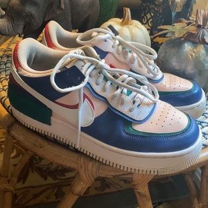 Nike Shadow Air Force Ones 9.5 . Colorful . used condition